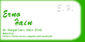 erno hain business card